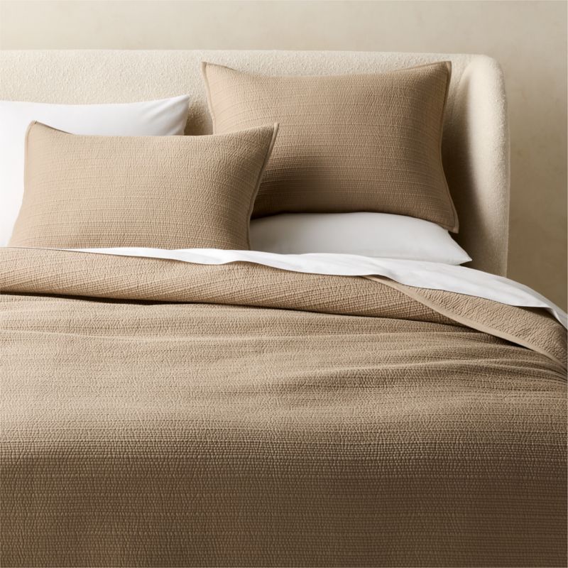 Demar Organic Cotton Sateen Dark Taupe Standard Pillow Shams Set of 2 - image 5 of 6