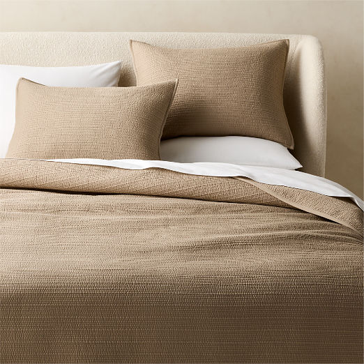 Demar Organic Cotton Sateen Dark Taupe King Quilt