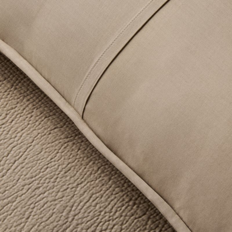 Demar Organic Cotton Sateen Dark Taupe Standard Pillow Shams Set of 2 - image 3 of 6