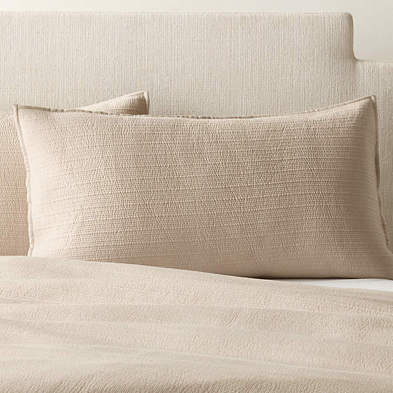 Demar Organic Cotton Sateen Light Taupe King Pillow Shams Set of 2