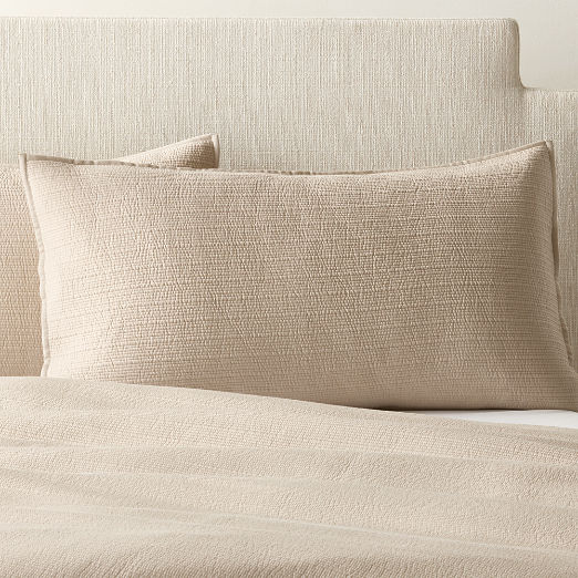 Demar Organic Cotton Sateen Light Taupe King Pillow Shams Set of 2