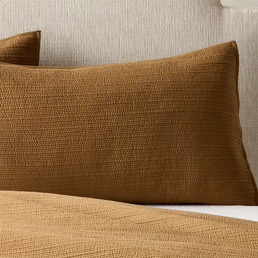 Demar Organic Cotton Sateen Smoked Amber King Pillow Shams Set of 2