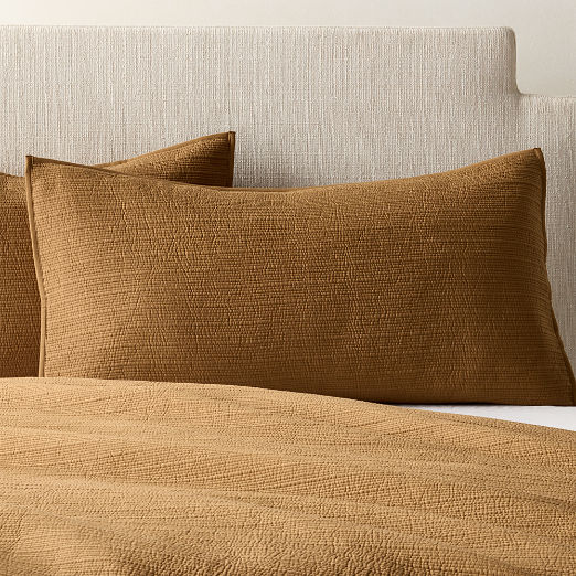 Demar Organic Cotton Sateen Smoked Amber King Pillow Shams Set of 2