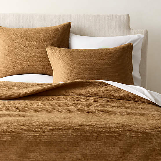 Demar Organic Cotton Sateen Smoked Amber Full/Queen Quilt