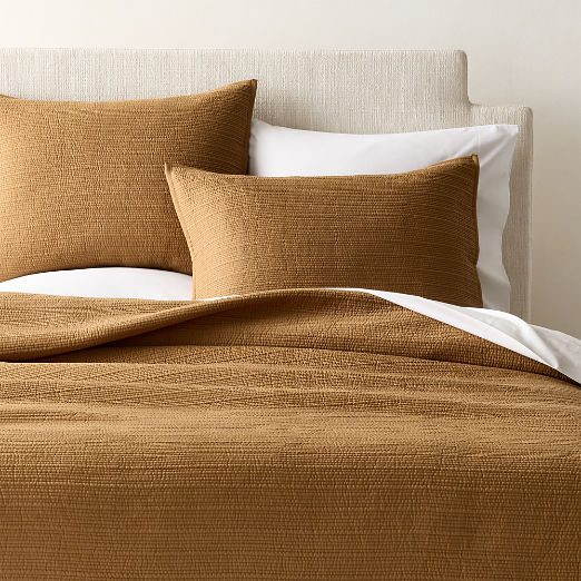 Demar Organic Cotton Sateen Smoked Amber Full/Queen Quilt