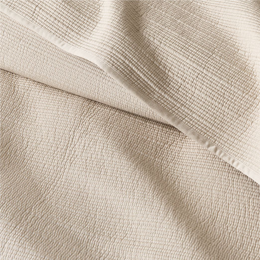 Demar Organic Cotton Sateen Light Taupe King Quilt