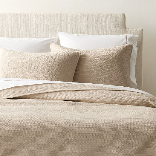 Demar Organic Cotton Sateen Light Taupe King Quilt
