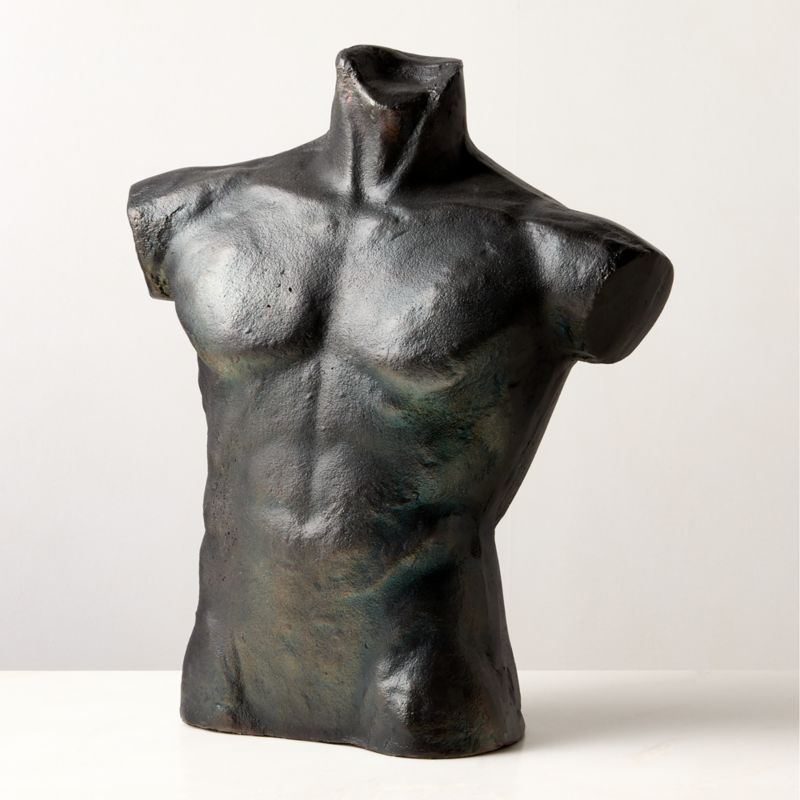 View Demetri Black Cast Aluminum Male Bust details