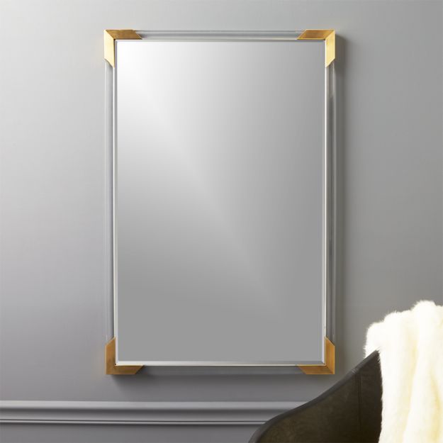Demi Rectangle Acrylic Mirror 36" + Reviews | CB2
