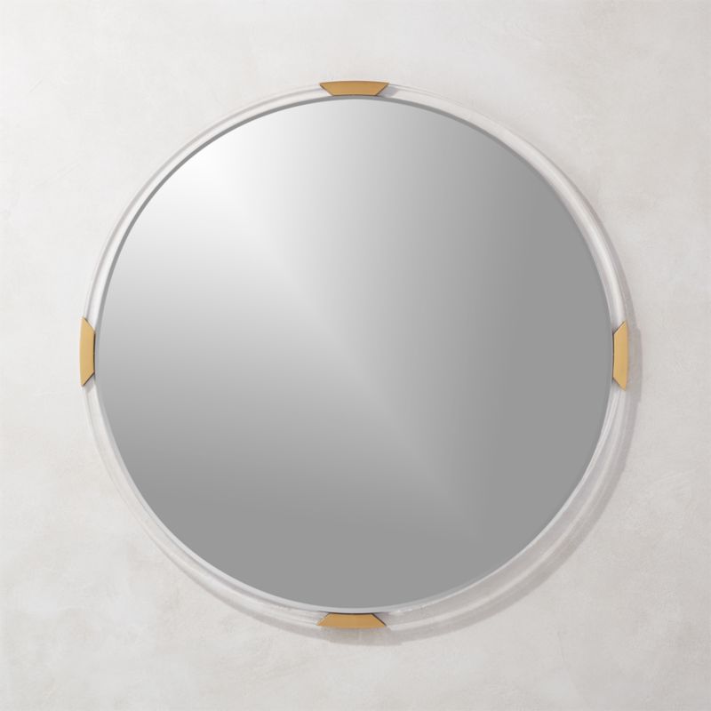 Demi Round Acrylic Mirror 36" + Reviews CB2