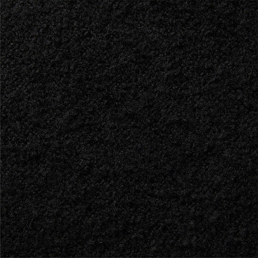 Demi Black Merino Wool Boucle Throw Pillow with Feather-Down Insert 20"x20"