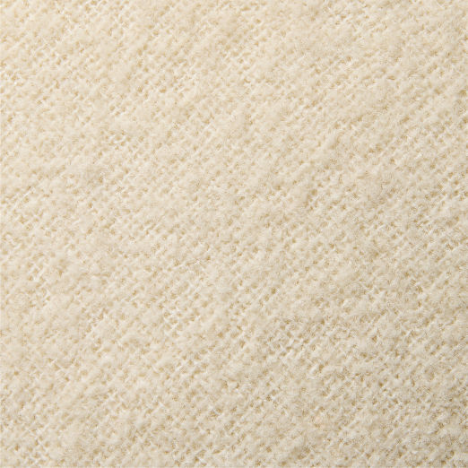 Demi Warm White Merino Wool Boucle Throw Pillow 20"x20"