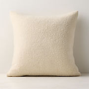 Demi Smoked Amber Merino Wool Boucle Throw Pillow with Down-Alternative Insert 20"x20"