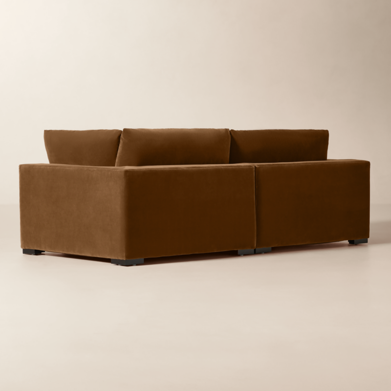Deseo 2-Piece Praline Brown Performance Velvet Deep Depth Sectional Sofa - image 6 of 9