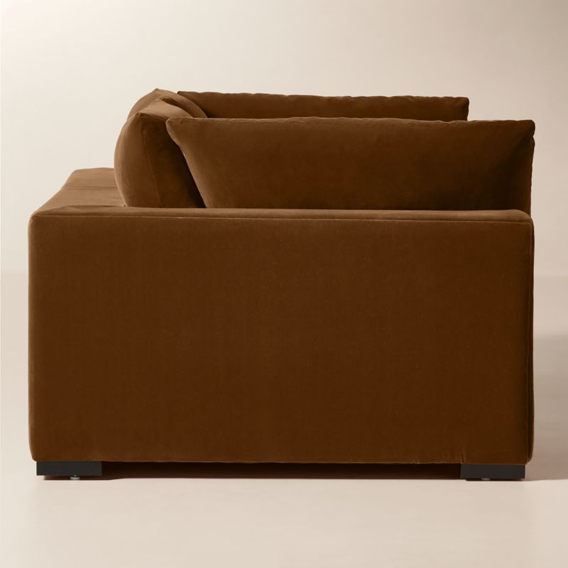 Deseo 2-Piece Light Brown Performance Velvet Deep Depth Sectional Sofa - image 3 of 9
