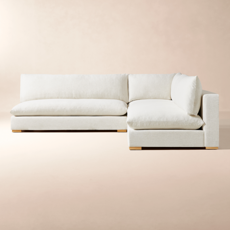Deseo 3-Piece Modular White Performance Fabric Standard Depth Sectional Sofa with Loveseat - image 0 of 10