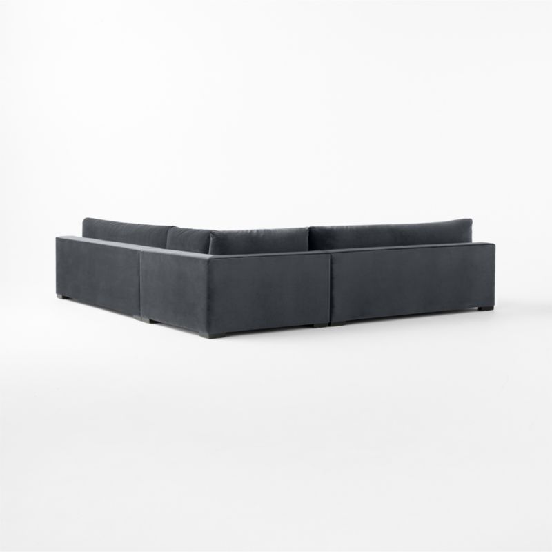 Deseo 3-Piece Modular Charcoal Grey Performance Velvet Deep Depth Sectional Sofa - image 12 of 12