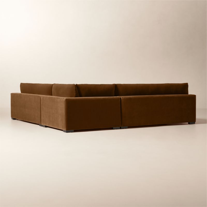 Deseo 3-Piece Modular Light Brown Performance Velvet Deep Depth Sectional with Loveseat - image 5 of 11
