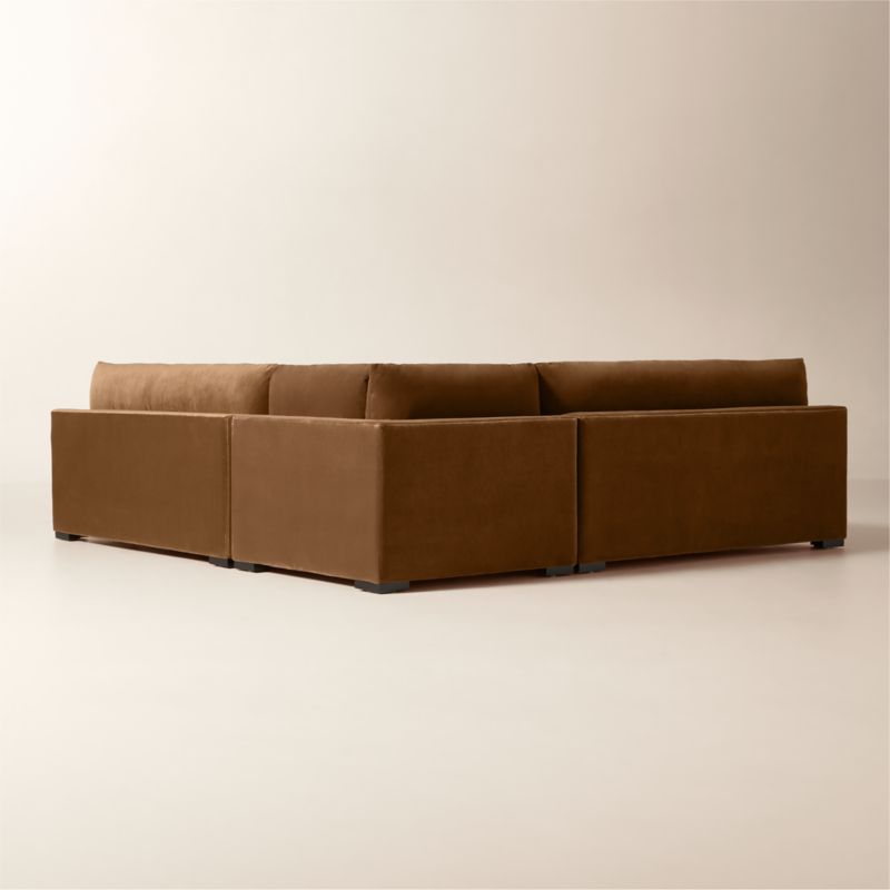 Deseo 3-Piece Light Brown Performance Velvet Standard Depth Sectional Sofa with Loveseat - image 5 of 10