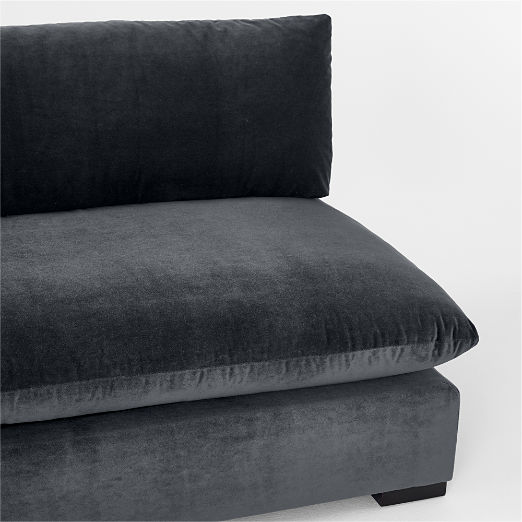 Deseo 3-Piece Modular Charcoal Grey Performance Velvet Standard Depth Sectional Sofa