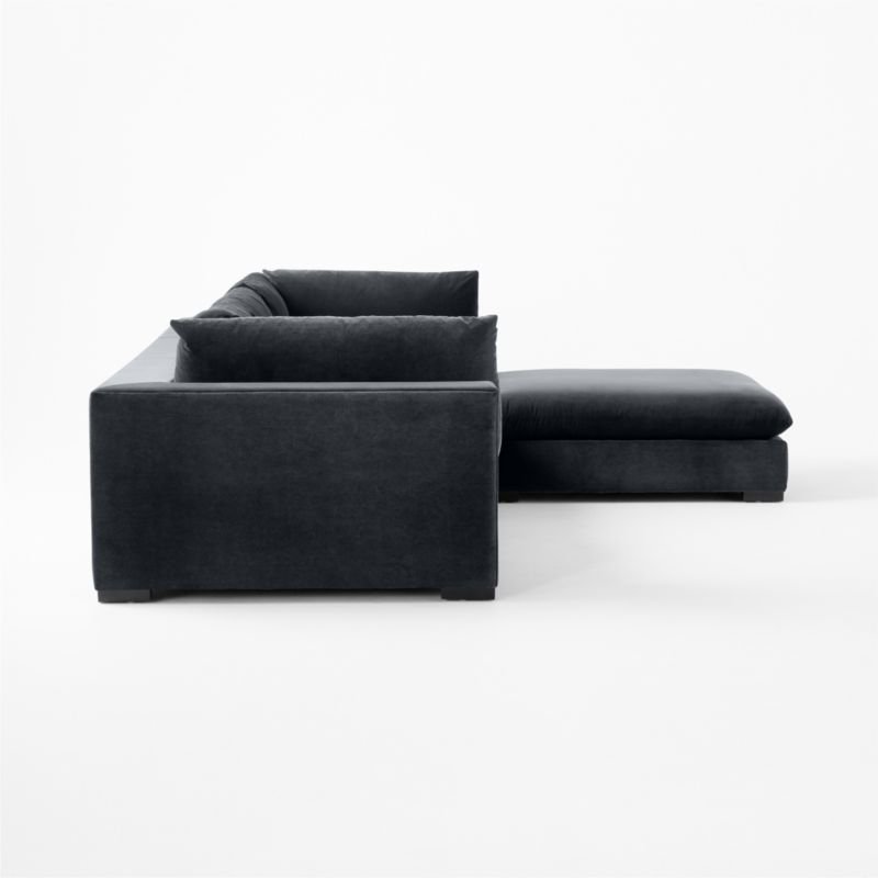 Deseo 4-Piece Modular Charcoal Grey Performance Velvet Deep Depth Sectional Sofa - image 11 of 12