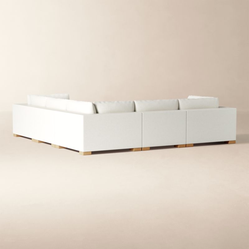 Deseo 5-Piece White Performance Fabric Deep Depth Sectional Sofa - image 4 of 5