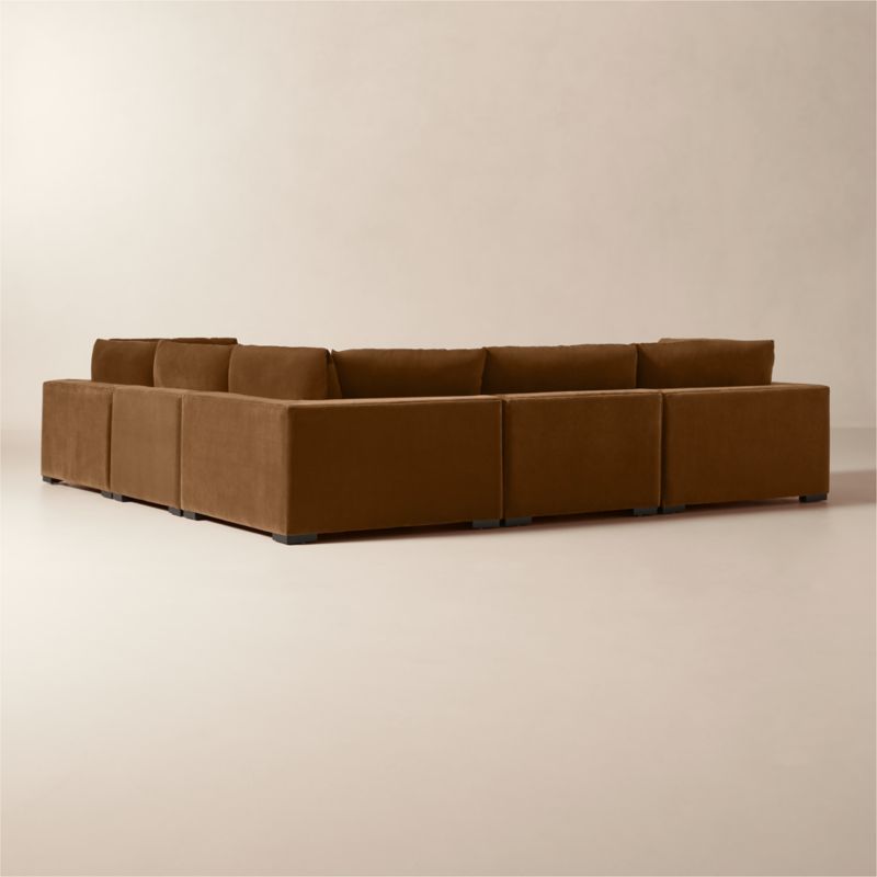 Deseo 5-Piece Light Brown Performance Velvet Standard Depth Sectional Sofa - image 4 of 9