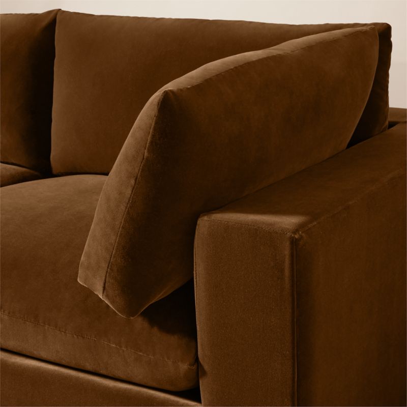 Deseo 2-Piece Light Brown Performance Velvet Deep Depth Sectional Sofa - image 5 of 9