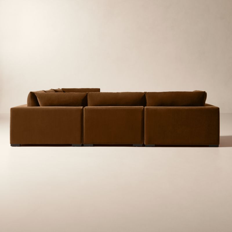Deseo 5-Piece Light Brown Performance Velvet Standard Depth Sectional Sofa - image 3 of 9