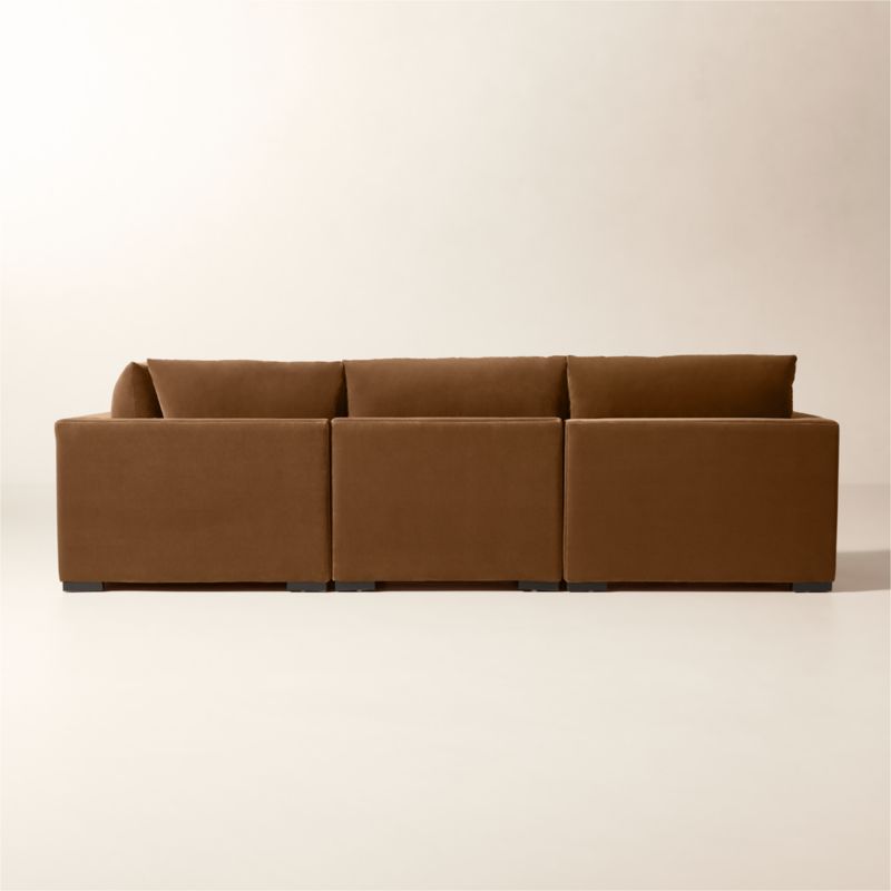 Deseo 5-Piece Light Brown Performance Velvet Standard Depth Sectional Sofa - image 4 of 9