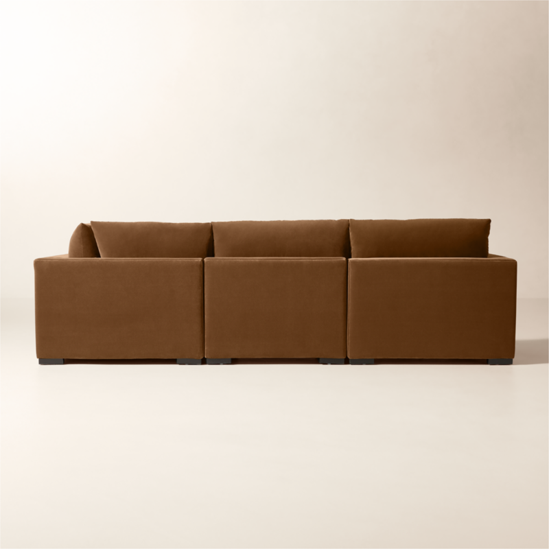 Deseo 5-Piece Praline Brown Performance Velvet Standard Depth Sectional Sofa - image 5 of 9