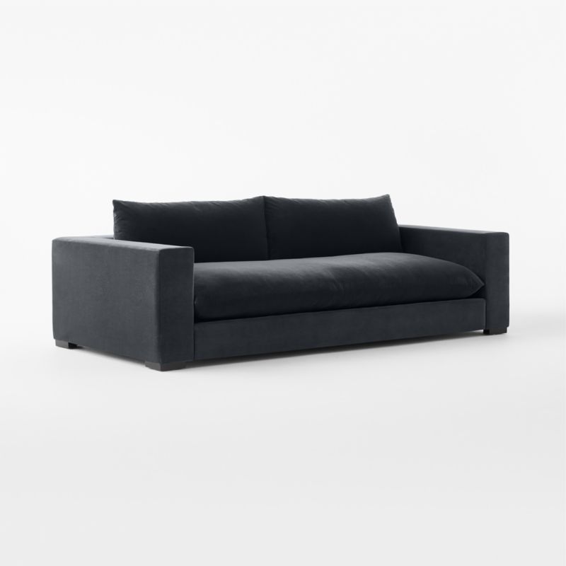 Deseo 94.5" Charcoal Grey Performance Velvet Deep Depth Sofa - image 5 of 9