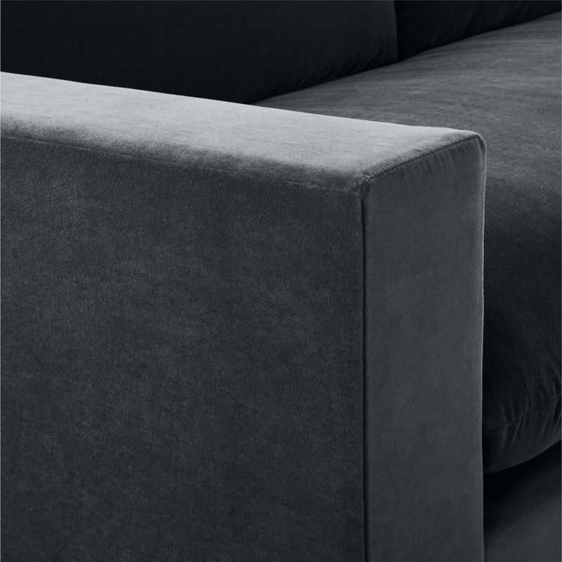 Deseo 94.5" Charcoal Grey Performance Velvet Deep Depth Sofa - image 8 of 9