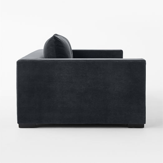 Deseo 94.5" Charcoal Grey Performance Velvet Deep Depth Sofa