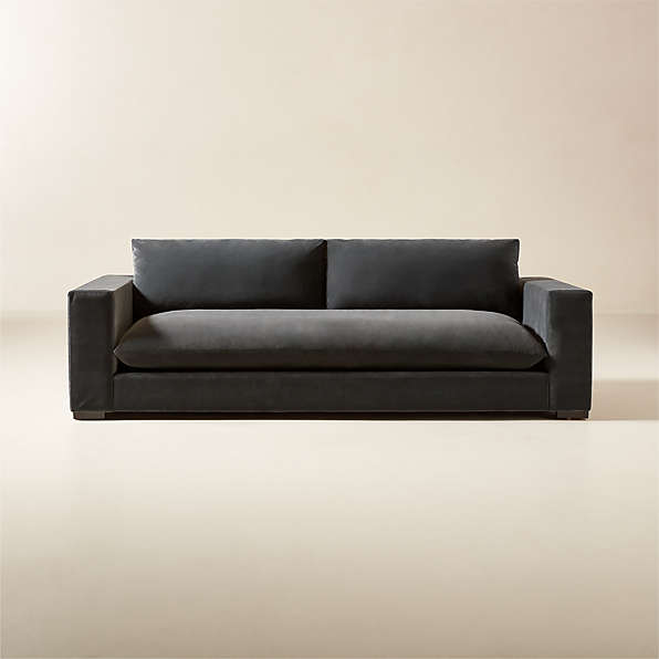 rimini grey velvet sofa