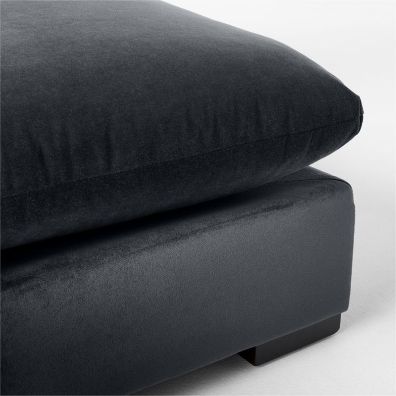 Deseo Charcoal Grey Performance Velvet Deep Depth Ottoman - image 6 of 7