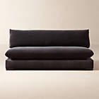 Plinth 80" Armless Peppered Grey Performance Boucle Sofa by Kara Mann