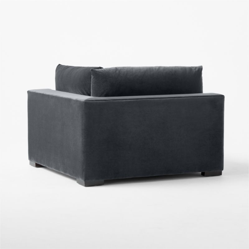 Deseo Charcoal Grey Performance Velvet Deep Depth Corner Chair - image 6 of 8