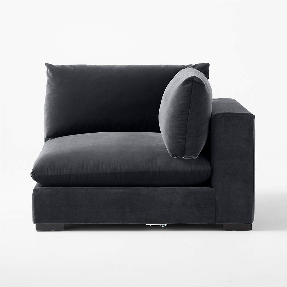 Charcoal grey velvet outlet chair