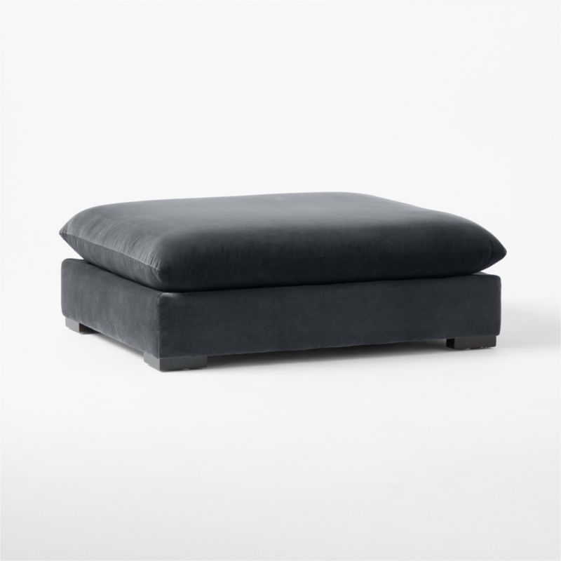 Deseo Charcoal Grey Performance Velvet Deep Depth Ottoman - image 4 of 7