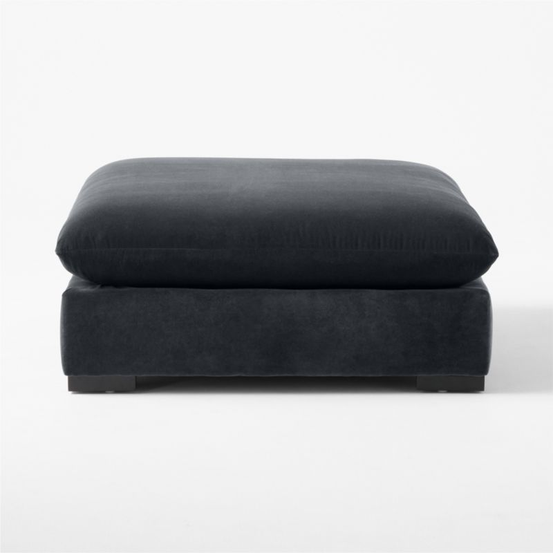 Deseo Charcoal Grey Performance Velvet Deep Depth Ottoman - image 5 of 7