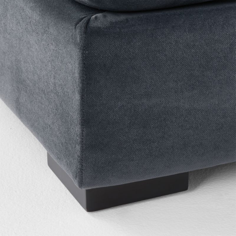 Deseo Charcoal Grey Performance Velvet Standard Depth Ottoman - image 4 of 6