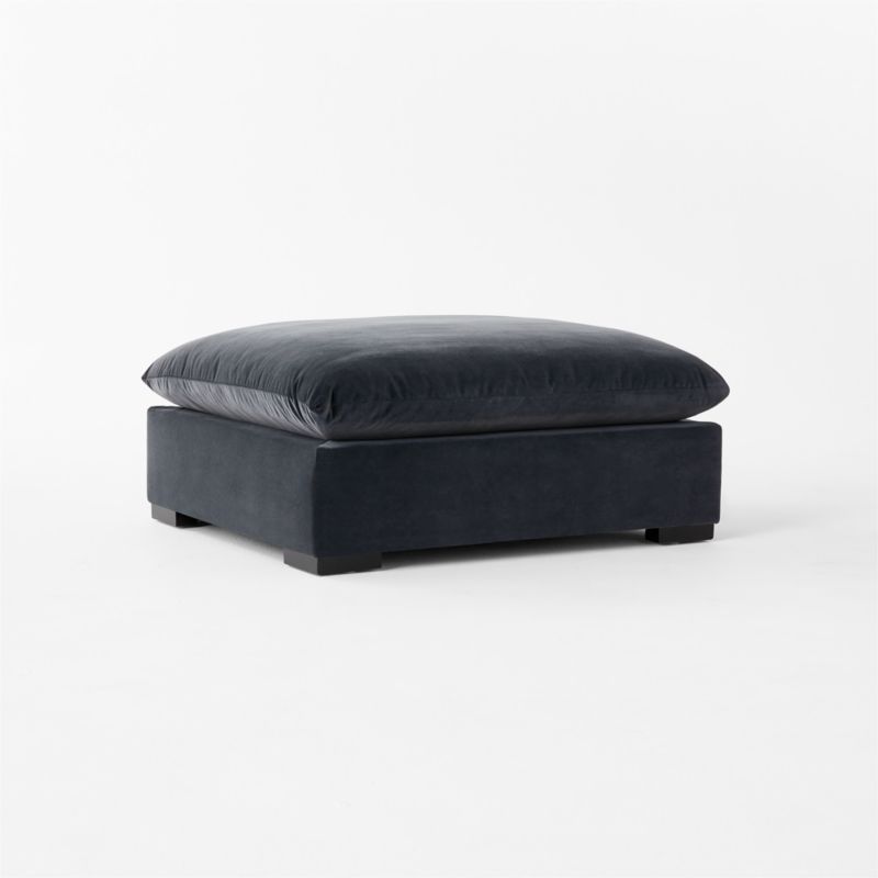 Deseo Charcoal Grey Performance Velvet Standard Depth Ottoman - image 3 of 6