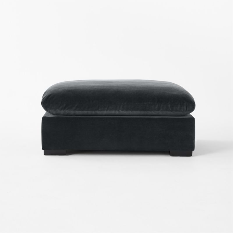 Deseo Charcoal Grey Performance Velvet Standard Depth Ottoman - image 2 of 6