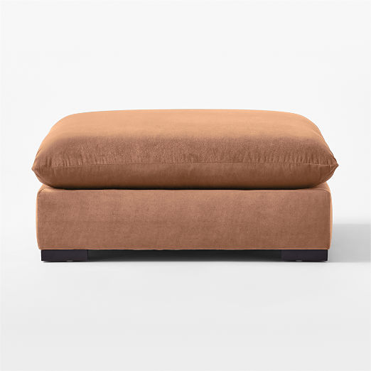 Deseo Copper Brown Performance Velvet Deep Depth Ottoman