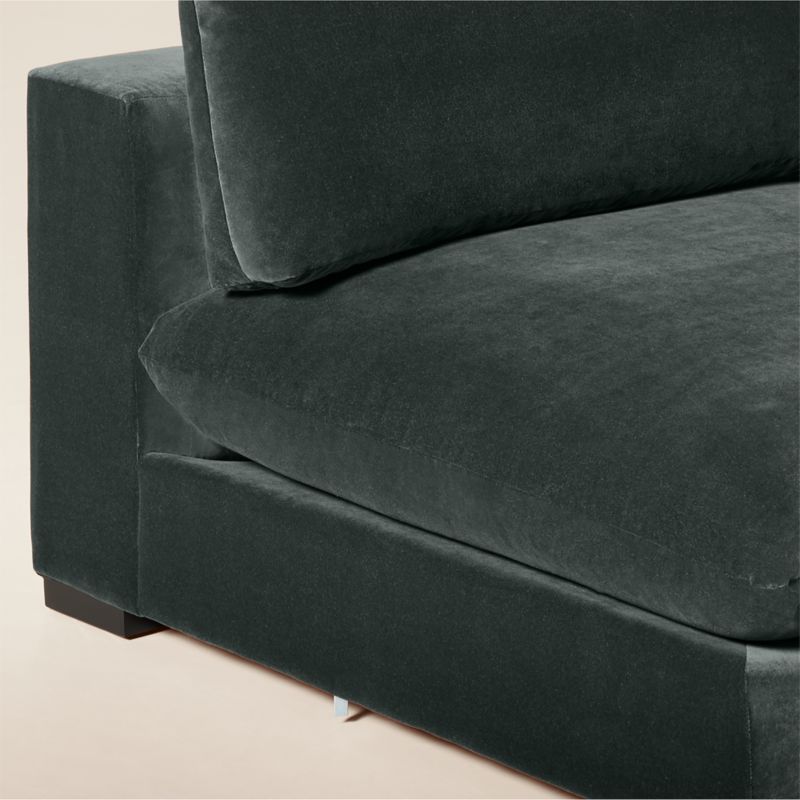 Deseo Grey Blue Performance Velvet Deep Depth Armless Chair - image 5 of 7