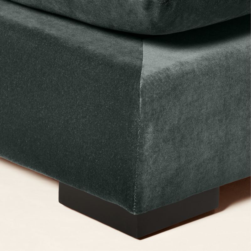 Deseo 4-Piece Grey Blue Performance Velvet Deep Depth Sectional Sofa with Loveseat - image 4 of 7