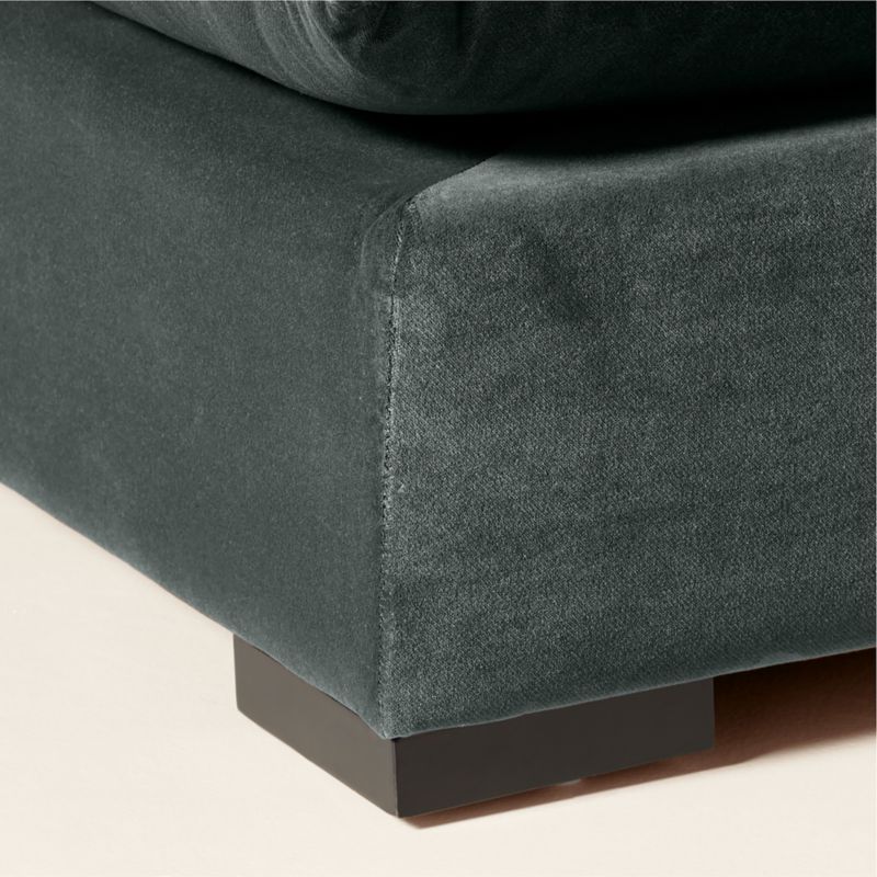 Deseo Grey Blue Performance Velvet Deep Depth Corner Chair - image 4 of 7
