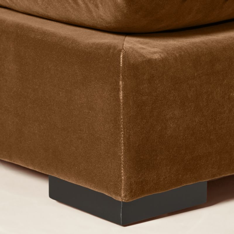 Deseo 71" Light Brown Performance Velvet Deep Depth Armless Loveseat - image 6 of 10