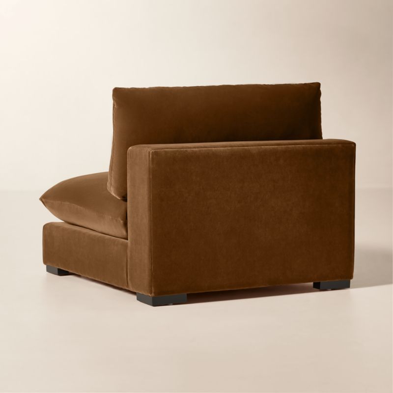 Deseo Light Brown Performance Velvet Deep Depth Armless Chair - image 4 of 10
